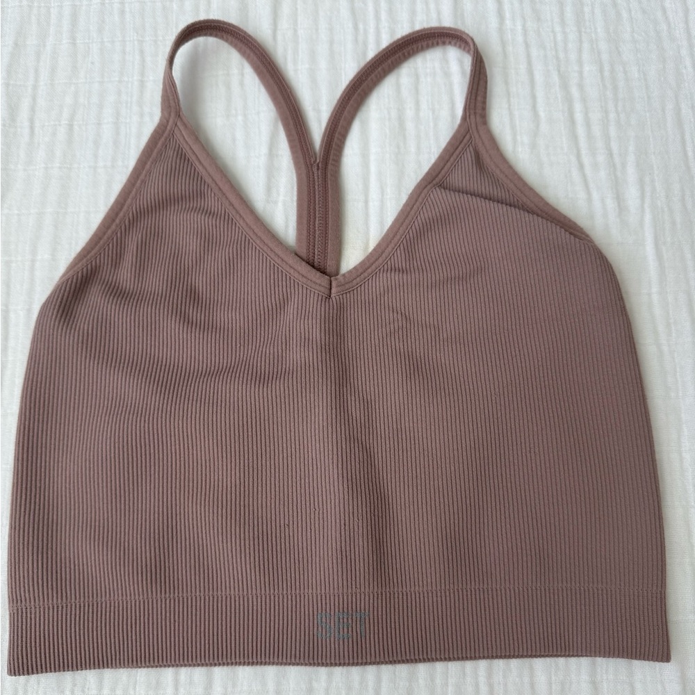 SET Active Sculptflex Ribbed V Bra in Bloom size Small
